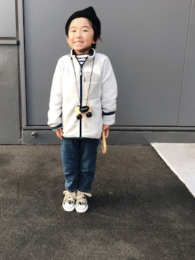「セントジェームス」｜「アイテム（ニットキャップ/ビーニー）」を使った、oanさん（キッズ・110cm）の冬コーディネート