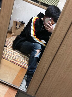 「MINTCREW（ミントクルー）のアイテム」を使った、HINATAさん（メンズ・169cm）の冬コーディネート