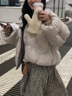 「apres jour（アプレジュール）のアイテム（ダウンジャケット/コート）」を使った、りぃさん（レディース・160cm）の冬コーディネート