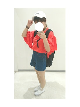 「アイテム（チョーカー、イエロー系）」を使った、ゆーちゃん＠さん（レディース・152cm）の春コーディネート