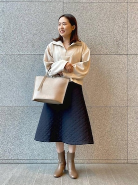 「FEELANDTASTE」｜座間　オデット エ オディール スタッフさん（レディース・157cm）の秋コーディネート