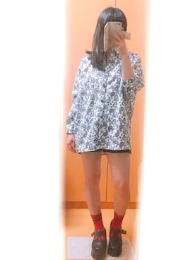 「DEVASTEE（ディバステ）のアイテム」を使った、山茶花さん（レディース・152cm）の夏コーディネート