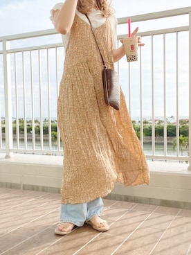 「アイテム（ワンピース/ドレス）」を使った、き       ぃさん（レディース・152cm・10代）の夏コーディネート