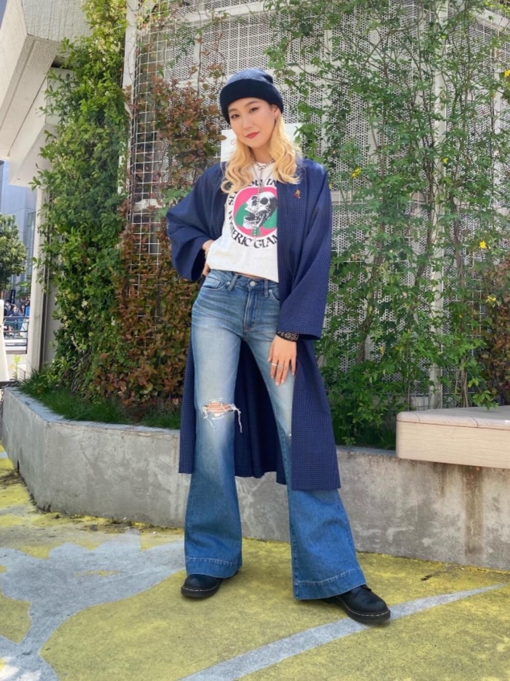 CHERRY BEAR刺繍 ラグランスリーブワンピース｜レディース 