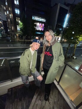 「HYSTERIC GLAMOUR（ヒステリックグラマー）のHYS WHISKY柄 刺繍キャップ（キャップ）」を使った、erikaさん（レディース・163cm）の秋コーディネート