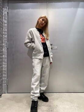 「ロンt」｜「アイテム（その他アウター）」を使った、erikaさん（レディース・163cm）の冬コーディネート
