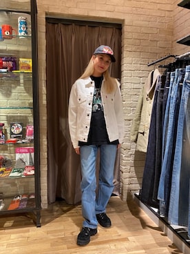 「ロンt」｜「アイテム（ジャケット/アウター）」を使った、erikaさん（レディース・163cm）の冬コーディネート
