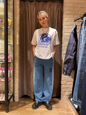 「らふこーで」｜「アイテム（スウェットパンツ）」を使った、erikaさん（レディース・163cm）の春コーディネート