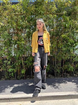 「でにむ」｜「アイテム（キャミソール）」を使った、erikaさん（レディース・163cm）の春コーディネート