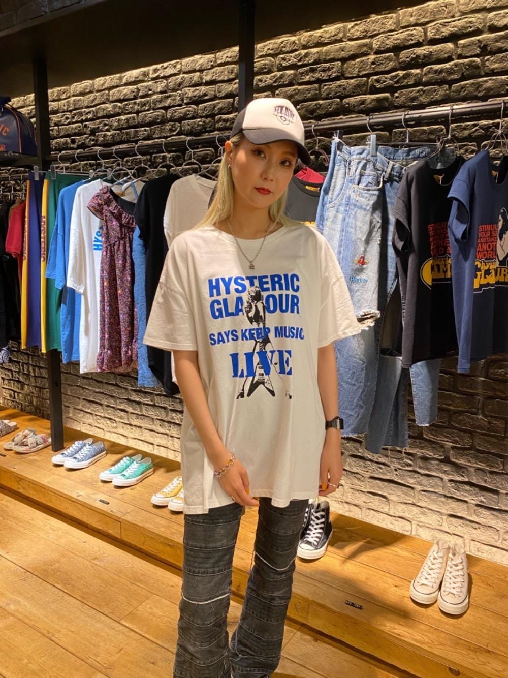 ヒステリックグラマー パンダTシャツオーバーサイズ キッズ