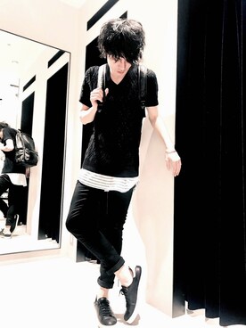 「GOSTAR DE FUGA（ゴスタール ジフーガ）のアイテム（シューズ）」を使った、ソウ @ 梅田HEP FIVE さん（メンズ・168cm）の夏コーディネート