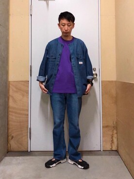 「SMITH'S（スミス）のアイテム（トップス）」を使った、coen セキネさん（メンズ・173cm）の夏コーディネート