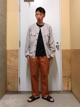 「SMITH'S（スミス）のアイテム（トップス）」を使った、coen セキネさん（メンズ・173cm）の夏コーディネート