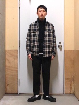 「coen（コーエン）のアイテム（モッズコート）」を使った、coen セキネさん（メンズ・173cm）の秋コーディネート