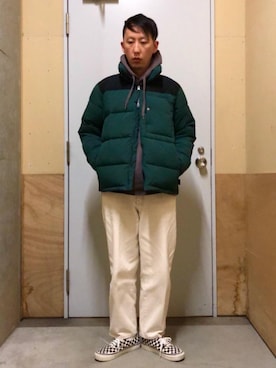 「coen（コーエン）のアイテム（ダウンジャケット/コート）」を使った、coen セキネさん（メンズ・173cm）の秋コーディネート