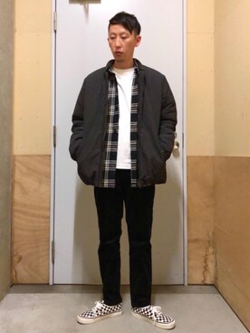 「coen（コーエン）のアイテム（ブルゾン）」を使った、coen セキネさん（メンズ・173cm）の秋コーディネート