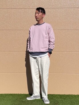 「vans」｜「アイテム（スウェット）」を使った、coen セキネさん（メンズ・173cm）の冬コーディネート