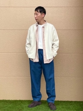 「coen（コーエン）のアイテム（パンツ）」を使った、coen セキネさん（メンズ・173cm）の春コーディネート