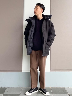 「coen（コーエン）のアイテム（スリッポン）」を使った、coen セキネさん（メンズ・173cm）の冬コーディネート