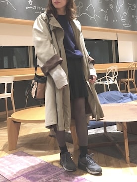 「ドルマン」｜「アイテム（トレンチコート）」を使った、sumire さん（レディース・157cm）の春コーディネート