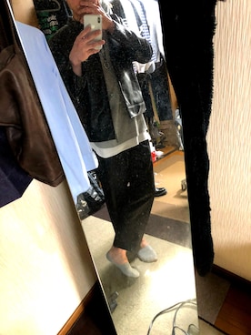「ZIP FIVE（ジップファイブ）のアイテム（ライダースジャケット）」を使った、すなっちさん（メンズ・174cm）の春コーディネート