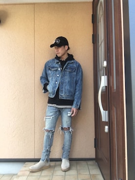 「mnml（ミニマル）のアイテム（ジャケット/アウター）」を使った、mackyさん（メンズ・174cm）の秋コーディネート