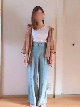 「chocomee（チョコミー）のアイテム（タンクトップ）」を使った、Kouさん（レディース・157cm）の春コーディネート