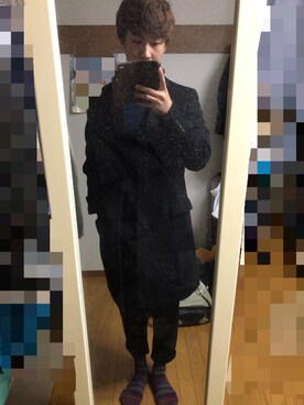 「semantic design（セマンティックデザイン）のアイテム（トートバッグ）」を使った、Ryunosukeさん（メンズ・169cm）の冬コーディネート