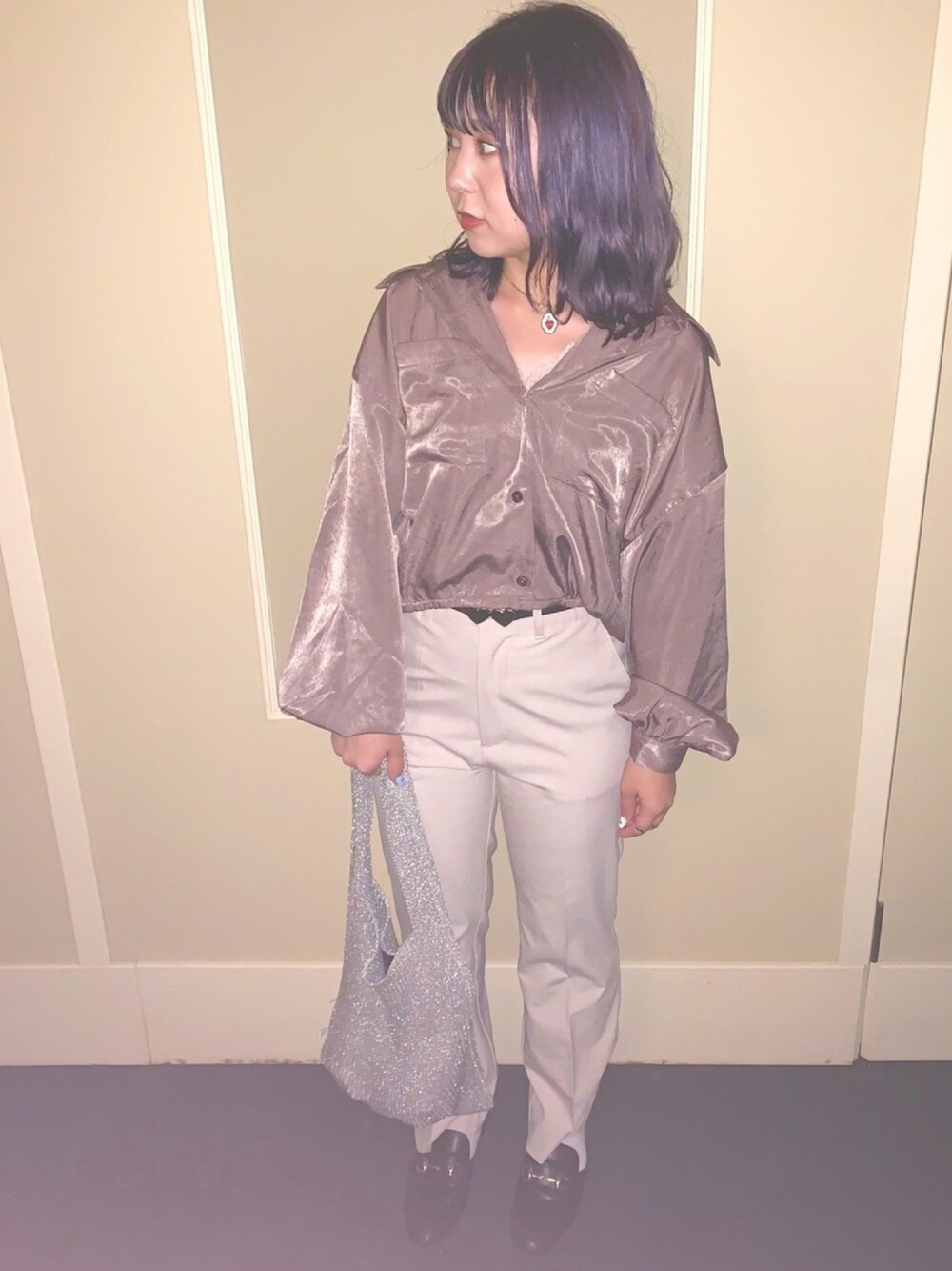 「秋コーデ、シンプルコーデ、オトナ女子、低身長コーデ、ベージュ、秋、お洒落さんとつながりたい、JEANASiS、WEGO、デート」｜「WEGOのアイテム（ベルト、ブラック系）」を使った、manaさん（レディース・152cm）の秋コーディネートの1枚目の写真