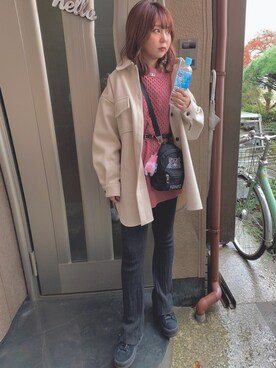 「WEGO（ウィゴー）のアイテム（その他アウター）」を使った、manaさん（レディース・152cm）の秋コーディネート
