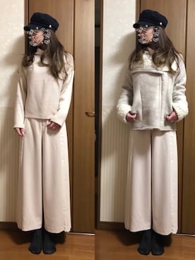 「SPIRALGIRL（スパイラルガール）のアイテム（ライダースジャケット）」を使った、romiromi.s♡...*゜さん（レディース・162cm）の冬コーディネート