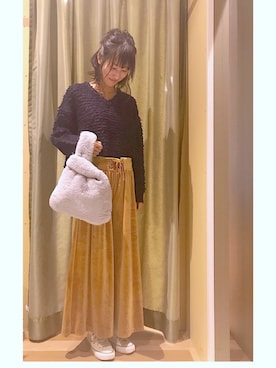 「マスタード」｜aymmさん（レディース・166cm）の秋コーディネート