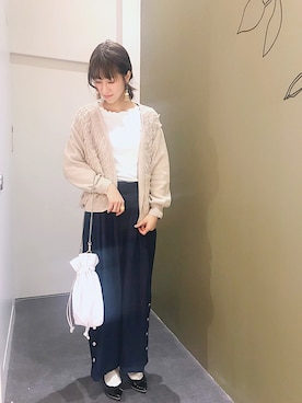 「パンプス×靴下」｜aymmさん（レディース・166cm）の冬コーディネート