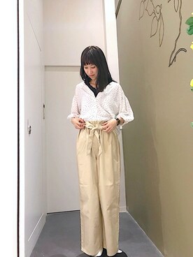 「レースタンク」｜aymmさん（レディース・166cm）の春コーディネート