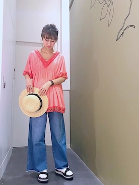 「Teva×靴下」｜aymmさん（レディース・166cm）の春コーディネート