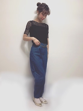 「総レース」｜aymmさん（レディース・166cm）の春コーディネート