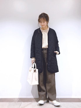 「キルティングコート」｜aymmさん（レディース・165cm）の秋コーディネート