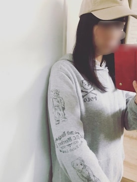 「ポロベアー」｜「アイテム（パーカー）」を使った、orʕᵔᴥᵔʔhiroさん（レディース・158cm）の春コーディネート