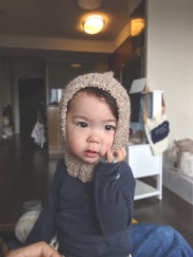 「Carter's（カーターズ）のアイテム」を使った、喜葉とライとむさん（レディース・90cm）の冬コーディネート