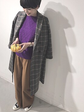 「ハロウィン」｜「アイテム（チェスターコート）」を使った、naoさん（レディース・167cm）の秋コーディネート