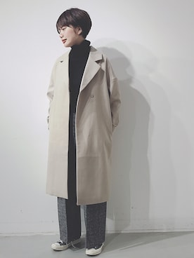 「koe（コエ）のアイテム（その他アウター）」を使った、naoさん（レディース・167cm）の冬コーディネート