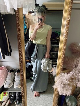 「アメリビンテージ(Ameri VINTAGE)」｜渡邊りつ 🦉☁   さん（レディース・153cm）の夏コーディネート