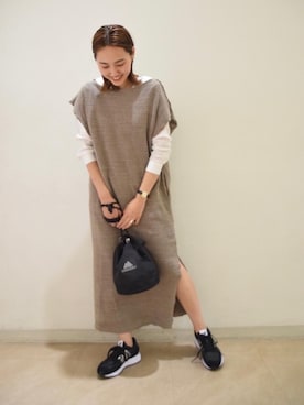 Saki Tanakaさん（レディース・164cm）の春コーディネート