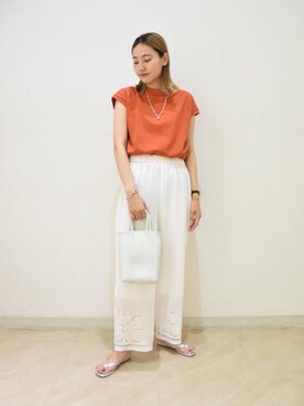 Saki Tanakaさん（レディース・164cm）の夏コーディネート