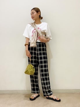 Saki Tanakaさん（レディース・164cm）の夏コーディネート