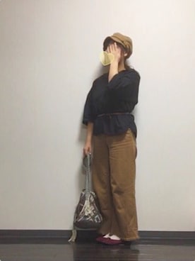 「NANO universe（ナノユニバース）のアイテム（バレエシューズ）」を使った、kanasica*さん（レディース・156cm）の春コーディネート