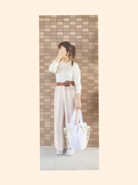 「CONVERSE（コンバース）のCONVERSE コンバース ジャック パーセル / JACK PURCEL（スニーカー）」を使った、kanasica*さん（レディース・156cm）の夏コーディネート