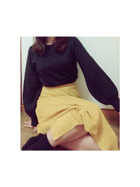 「M.deux（エムドゥ）のアイテム（スカート）」を使った、hazukiさん（レディース・155cm）の秋コーディネート