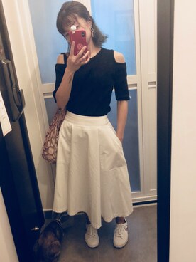 「黑白配」｜Moさん（レディース・150cm）の夏コーディネート