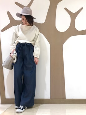 「3can4on（サンカンシオン）のアイテム（財布/小物）」を使った、akkoさん（レディース・159cm）の冬コーディネート